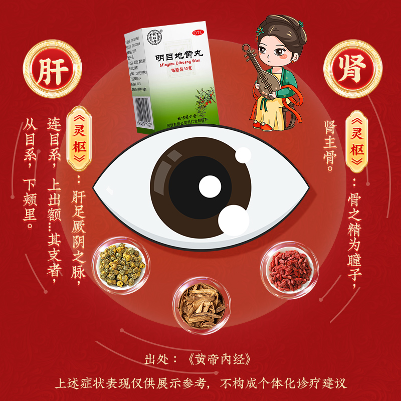 同仁堂 明目地黄丸 30g*1瓶/盒_北京同仁堂网上商城