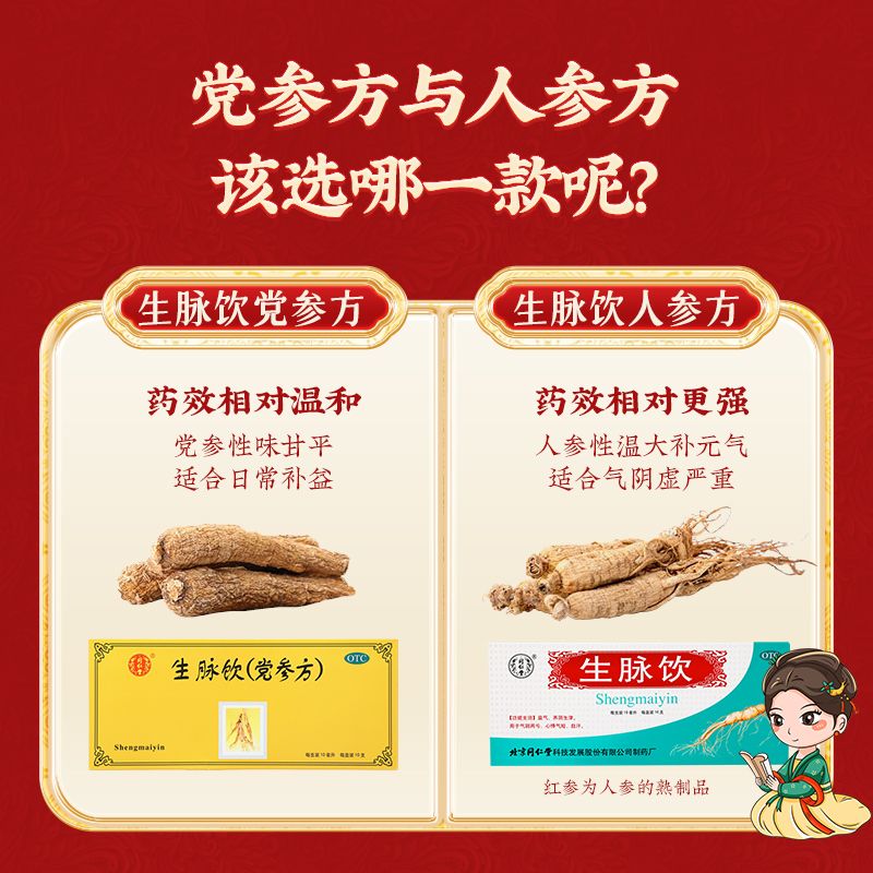 北京同仁堂生脉饮人参方益气麦冬五味子红参方口服液官方正品_北京同仁堂网上商城