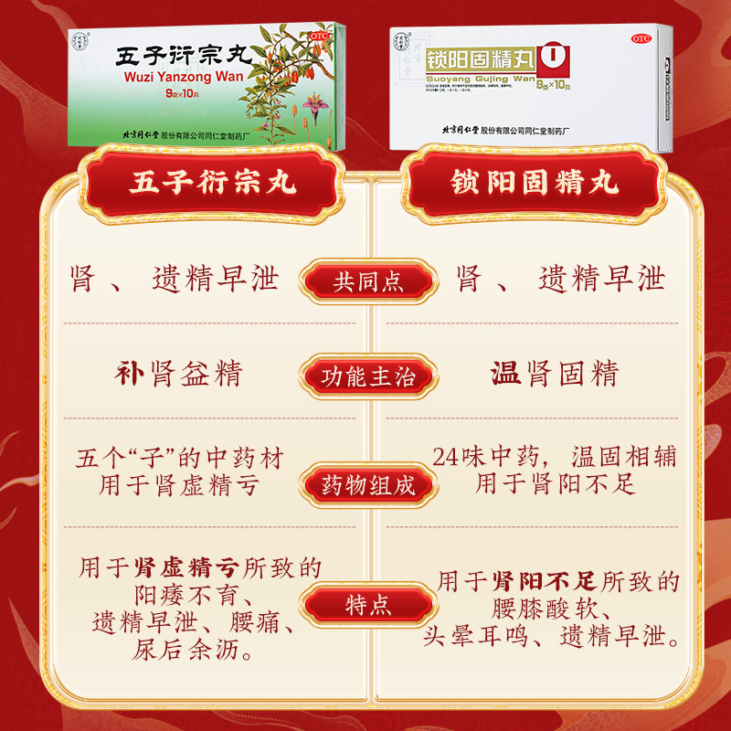 同仁堂 五子衍宗丸 9g*10丸/盒_北京同仁堂网上商城