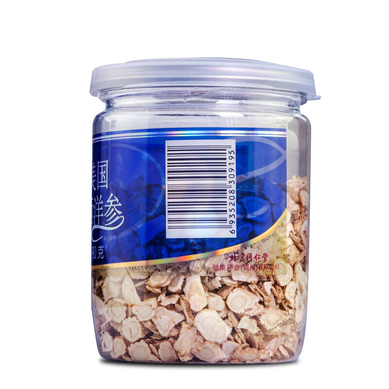 同仁堂 西洋参片 3#泡参片 90g/瓶_北京同仁堂网上商城