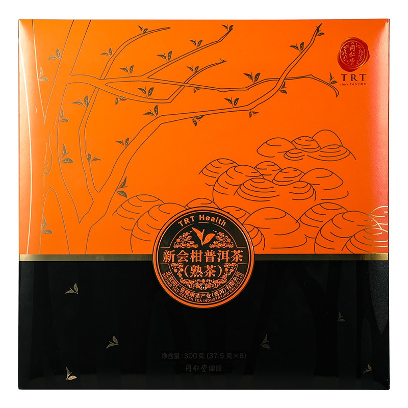 同仁堂 新会柑普洱茶(熟茶) 300g(37.5g*8)/盒 _北京同仁堂网上商城