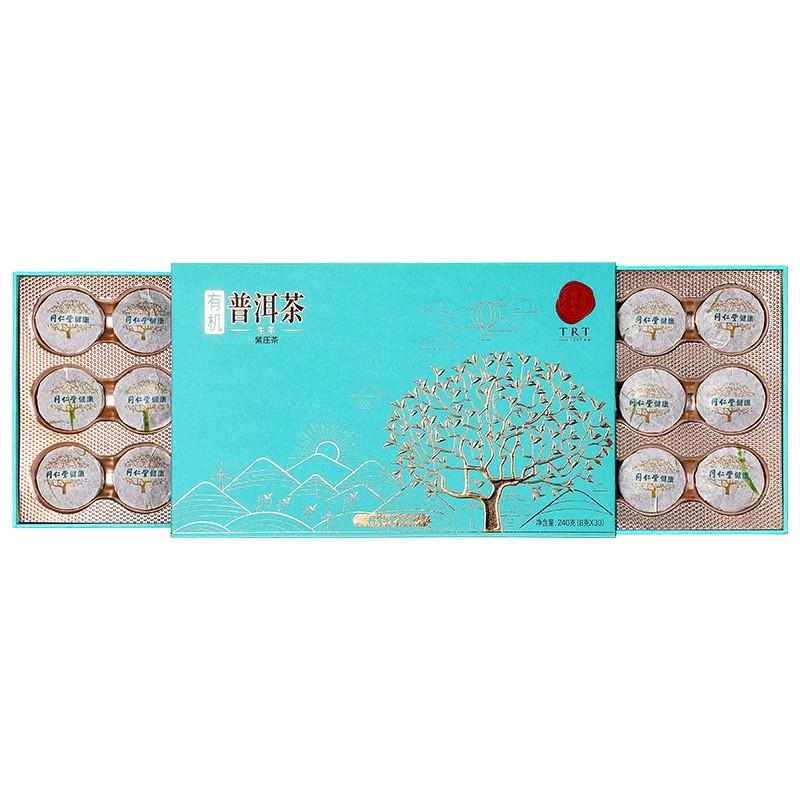 同仁堂 有机普洱茶(生茶)紧压茶  240g(8g*30)/盒 _北京同仁堂网上商城