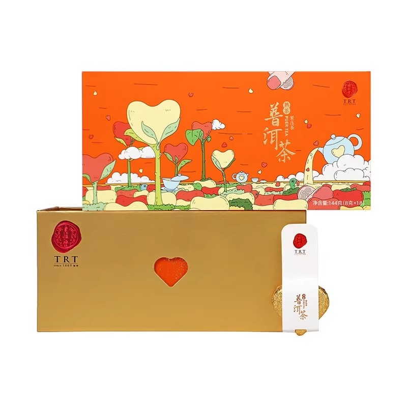 北京同仁堂普洱茶(熟茶)紧压茶144克(8克*18)/盒送长辈_北京同仁堂网上商城