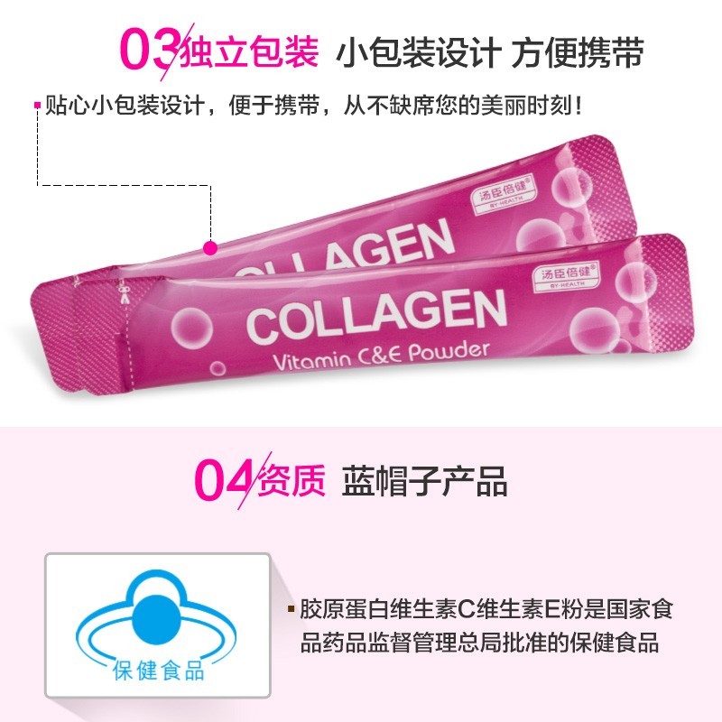 汤臣倍健 胶原蛋白维生素C维生素E粉 3g*20袋/盒_北京同仁堂网上商城