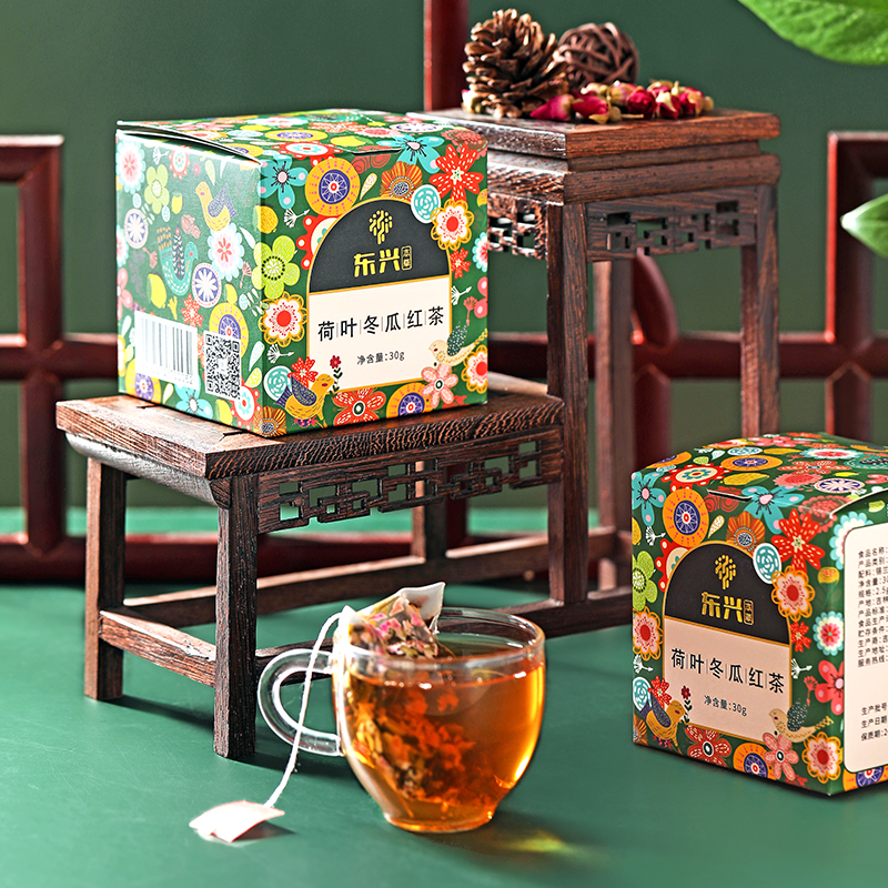 东兴本草 荷叶冬瓜红茶 2.5g*12袋/盒_北京同仁堂网上商城