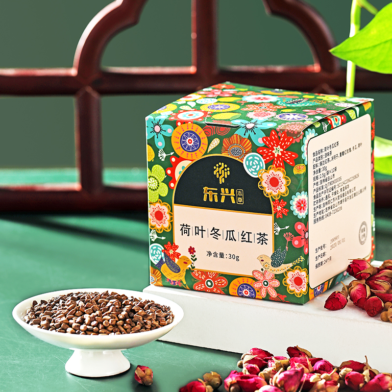 东兴本草 荷叶冬瓜红茶 2.5g*12袋/盒_北京同仁堂网上商城