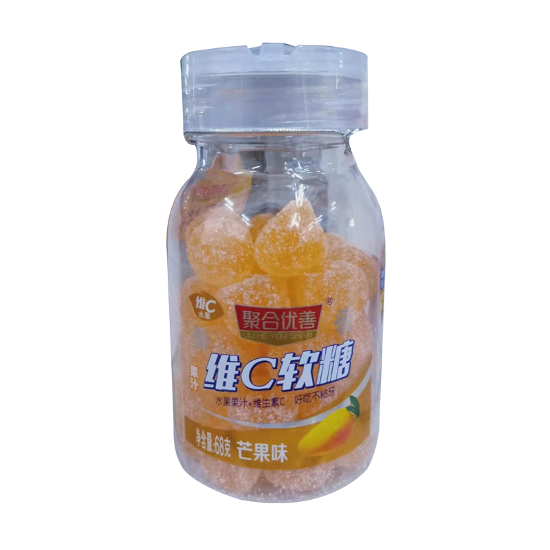 果汁维C软糖—芒果味 68g/瓶_北京同仁堂网上商城